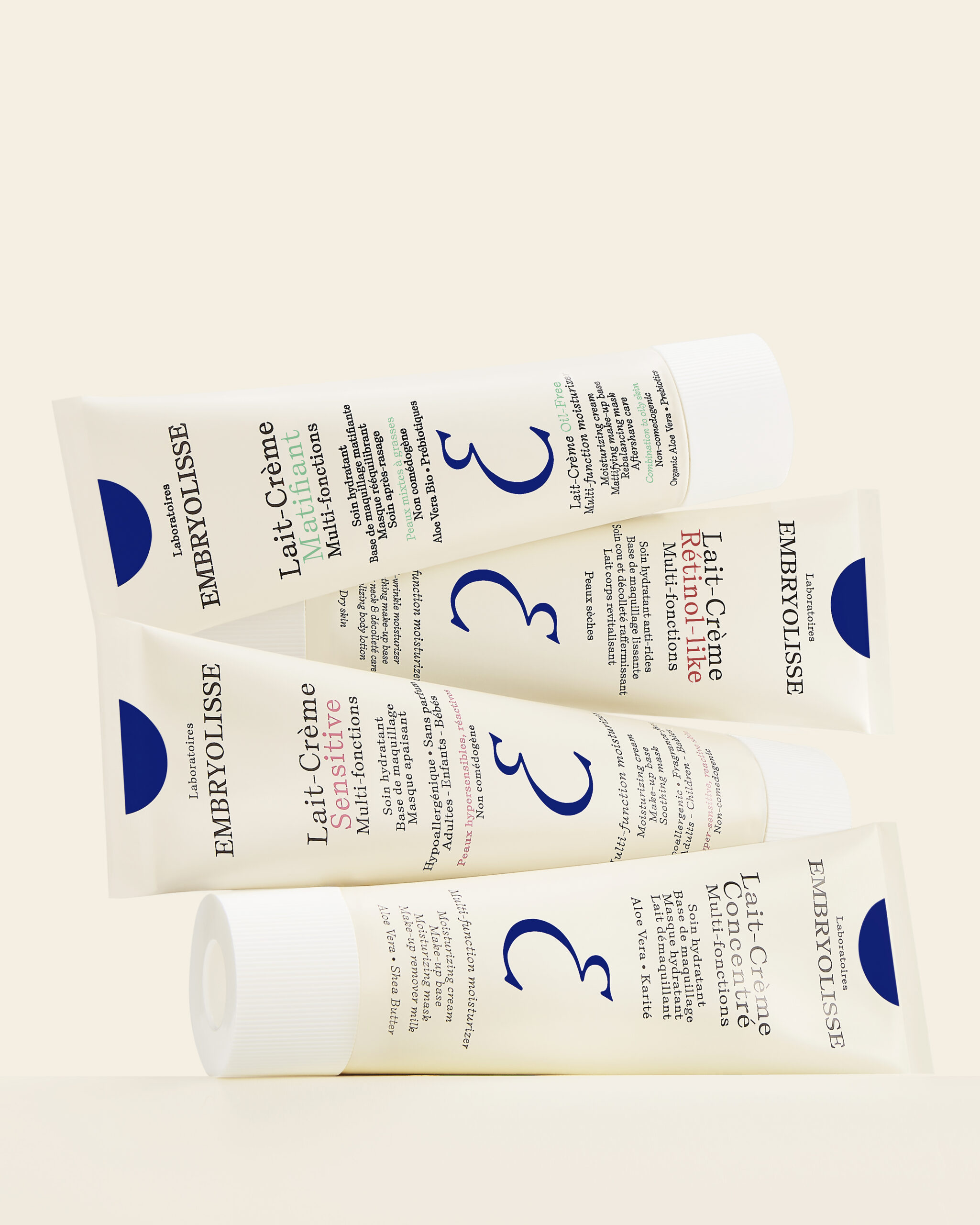 Lait-Crème Concentré, Sensitive, Matifiant y Rétinol-Like de Embryolisse